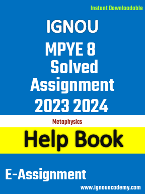 IGNOU MPYE 8 Solved Assignment 2023 2024